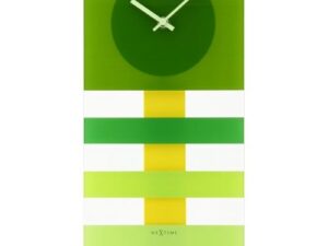NeXtime klok 2855gn Bold Stripes, 19 x 38 cm, Wall, Green
