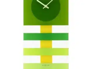 NeXtime klok 2855gn Bold Stripes, 19 x 38 cm, Wall, Green
