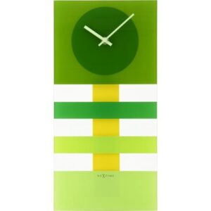 NeXtime klok 2855gn Bold Stripes, 19 x 38 cm, Wall, Green