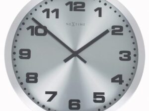 NeXtime klok 2906zw Mercure, Ø25 cm, Wall, Silver