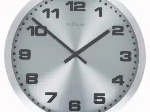 NeXtime klok 2906zw Mercure, Ø25 cm, Wall, Silver