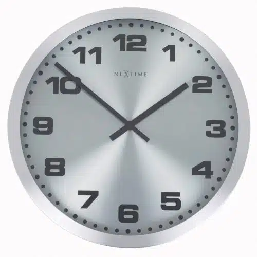 NeXtime klok 2906zw Mercure, Ø25 cm, Wall, Silver 1 NeXtime klok 2906zw Mercure, Ø25 cm, Wall, Silver