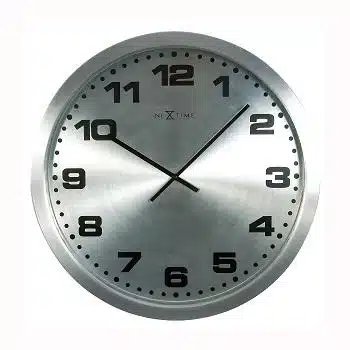 NeXtime klok 2906zw Mercure, Ø25 cm, Wall, Silver 2 NeXtime klok 2906zw Mercure, Ø25 cm, Wall, Silver - Afbeelding 2