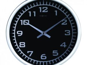 NeXtime klok 2953 Blacky, Ø 25 cm, Wall, Black