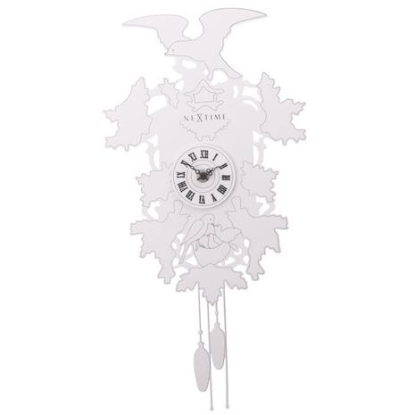 NeXtime klok 2988 Cuckoo Weeble, 41x21 cm, Wall, White 1 NeXtime klok 2988 Cuckoo Weeble, 41x21 cm, Wall, White