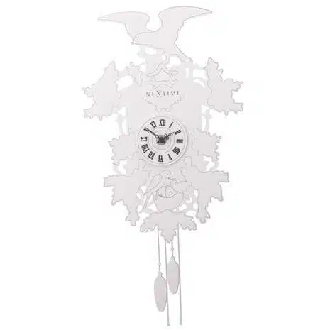 NeXtime klok 2988 Cuckoo Weeble, 41x21 cm, Wall, White 1 NeXtime klok 2988 Cuckoo Weeble, 41x21 cm, Wall, White