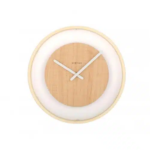 NeXtime klok 3046 Wood Loop, Ø30 cm, Wall, Wood 1 NeXtime klok 3046 Wood Loop, Ø30 cm, Wall, Wood