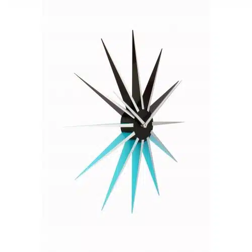 NeXtime klok 3051bl Nova, Ø50 cm, Wall, Black/ Blue 1 NeXtime klok 3051bl Nova, Ø50 cm, Wall, Black/ Blue