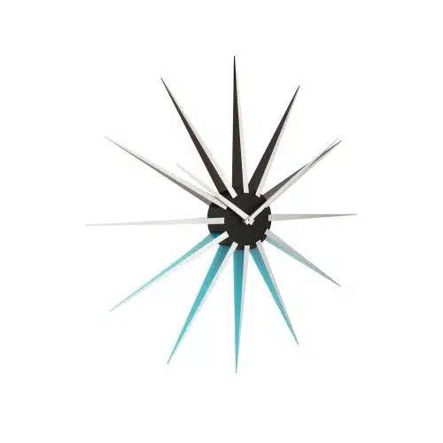 NeXtime klok 3051bl Nova, Ø50 cm, Wall, Black/ Blue 4 NeXtime klok 3051bl Nova, Ø50 cm, Wall, Black/ Blue - Afbeelding 4