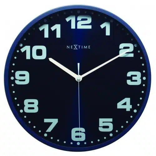 NeXtime klok 3053bl Dash Blue, Ø 35 cm, Wall, Blue 1 NeXtime klok 3053bl Dash Blue, Ø 35 cm, Wall, Blue