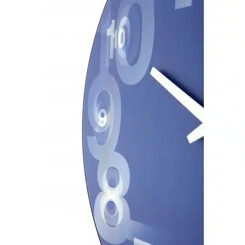 NeXtime klok 3077bl 3D, Ø39.5 cm, Wall, Blue/ White 2 NeXtime klok 3077bl 3D, Ø39.5 cm, Wall, Blue/ White - Afbeelding 2
