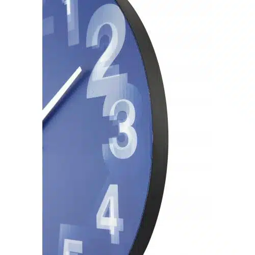 NeXtime klok 3077bl 3D, Ø39.5 cm, Wall, Blue/ White 3 NeXtime klok 3077bl 3D, Ø39.5 cm, Wall, Blue/ White - Afbeelding 3
