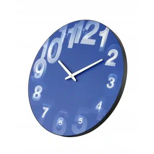 NeXtime klok 3077bl 3D, Ø39.5 cm, Wall, Blue/ White 5 NeXtime klok 3077bl 3D, Ø39.5 cm, Wall, Blue/ White - Afbeelding 5