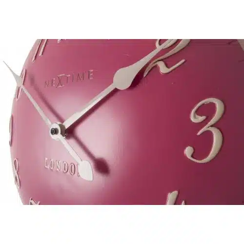 NeXtime klok 3084rz London Arabic, Ø34.5 cm, Wall, Pink/ White 3 NeXtime klok 3084rz London Arabic, Ø34.5 cm, Wall, Pink/ White - Afbeelding 3