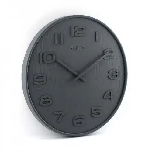 NeXtime klok 3096gs Wood Wood Medium, Ø35.5 cm, Wall, Gray 1 NeXtime klok 3096gs Wood Wood Medium, Ø35.5 cm, Wall, Gray