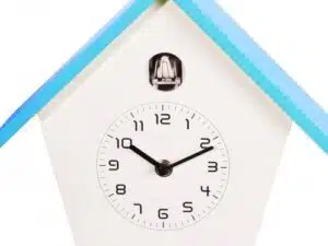 NeXtime klok 3108bl Birdy, 24.5x25.5x9.8 cm, Wall, Blue/ White