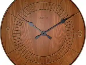 NeXtime klok 3113br Wood Round, Ø50 cm, Wall, Brown