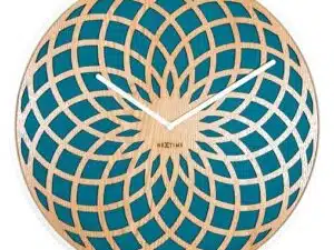 NeXtime klok 3149tq Sun Large, Ø50 cm, Wall, Turqoise