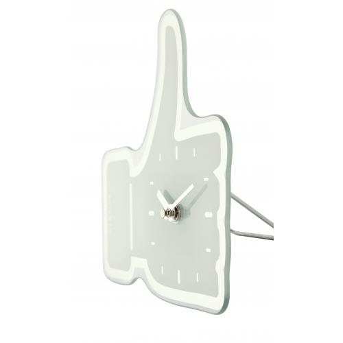NeXtime klok 5185wi Mini Thumbs Up, 20.5x21 cm, Wall, White/ Silver 3 NeXtime klok 5185wi Mini Thumbs Up, 20.5x21 cm, Wall, White/ Silver - Afbeelding 3