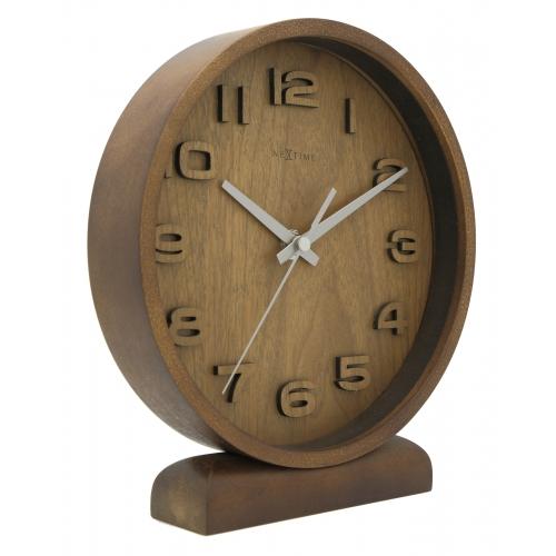 NeXtime klok 5192gs Wood Wood Small, 22x20 cm, Wall, Wood, Gray 2 NeXtime klok 5192gs Wood Wood Small, 22x20 cm, Wall, Wood, Gray - Afbeelding 2