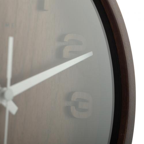 NeXtime klok 5192gs Wood Wood Small, 22x20 cm, Wall, Wood, Gray 3 NeXtime klok 5192gs Wood Wood Small, 22x20 cm, Wall, Wood, Gray - Afbeelding 3