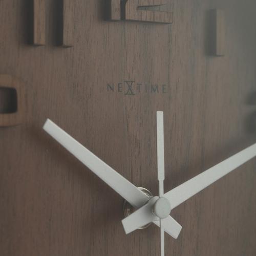 NeXtime klok 5192gs Wood Wood Small, 22x20 cm, Wall, Wood, Gray 5 NeXtime klok 5192gs Wood Wood Small, 22x20 cm, Wall, Wood, Gray - Afbeelding 5