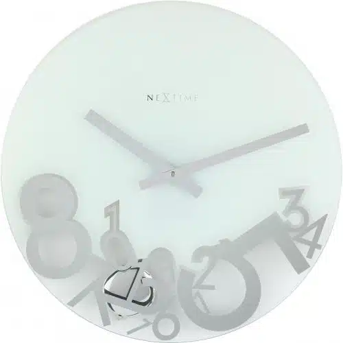 NeXtime klok 8115 Dropped, Ø43 cm, Wall, Silver 1 NeXtime klok 8115 Dropped, Ø43 cm, Wall, Silver