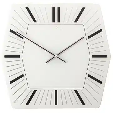 NeXtime klok 8128wi Hexagon, 43x43 cm, Wall, White 1 NeXtime klok 8128wi Hexagon, 43x43 cm, Wall, White