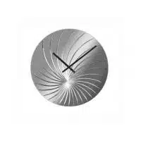 NeXtime klok 8134 Swirled, Ø43 cm, Wall, Silver glossy 1 NeXtime klok 8134 Swirled, Ø43 cm, Wall, Silver glossy