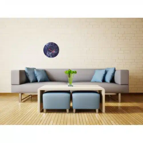 NeXtime klok 8147 Crash, Ø43cm, Wall, Blue 2 NeXtime klok 8147 Crash, Ø43cm, Wall, Blue - Afbeelding 2