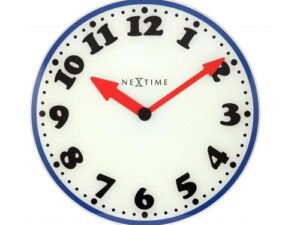 NeXtime klok 8151 Boy, Ø43 cm, Wall, White/ Blue/ Black/ Red