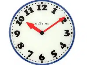 NeXtime klok 8151 Boy, Ø43 cm, Wall, White/ Blue/ Black/ Red