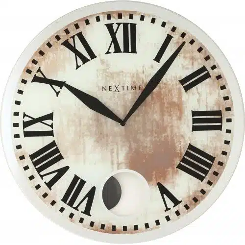 NeXtime klok 8162 Romana, Ø43 cm, Wall, White 1 NeXtime klok 8162 Romana, Ø43 cm, Wall, White