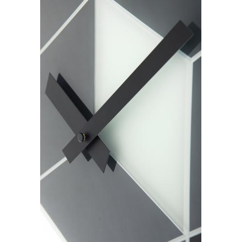 NeXtime klok 8171 Cubic, 43.5x37 cm, Wall, Black/ White/ Gray 5 NeXtime klok 8171 Cubic, 43.5x37 cm, Wall, Black/ White/ Gray - Afbeelding 5