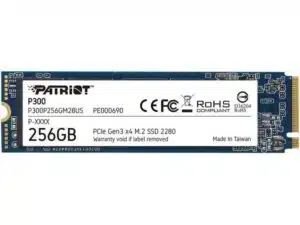 Patriot P300P1TBM28 P300 SSD, 1 TB, M.2 2280, PCIe Gen3x4, 1700/1100 MB/s, 290K IOPS, 2W