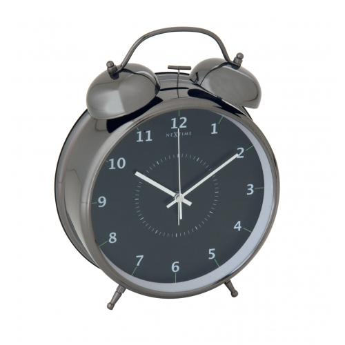 NeXtime klok 5113zw Wake Up Alarm, 23x30, Black/ Turqoise 1 NeXtime klok 5113zw Wake Up Alarm, 23x30, Black/ Turqoise