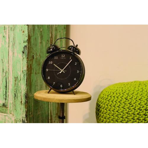 NeXtime klok 5113zw Wake Up Alarm, 23x30, Black/ Turqoise 2 NeXtime klok 5113zw Wake Up Alarm, 23x30, Black/ Turqoise - Afbeelding 2