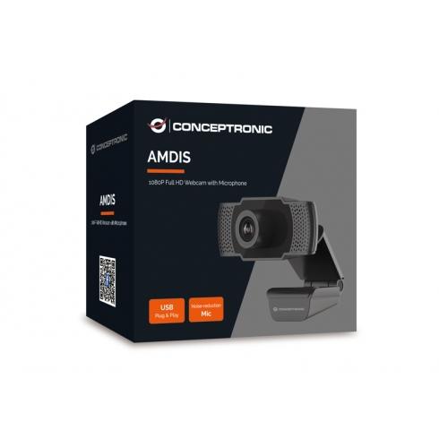 Conceptronic AMDIS01B AMDIS 1080P Full HD Webcam with Microphone, 2 MP, 1080p, 30 fps, H.264 4 Conceptronic AMDIS01B AMDIS 1080P Full HD Webcam with Microphone, 2 MP, 1080p, 30 fps, H.264 - Afbeelding 4