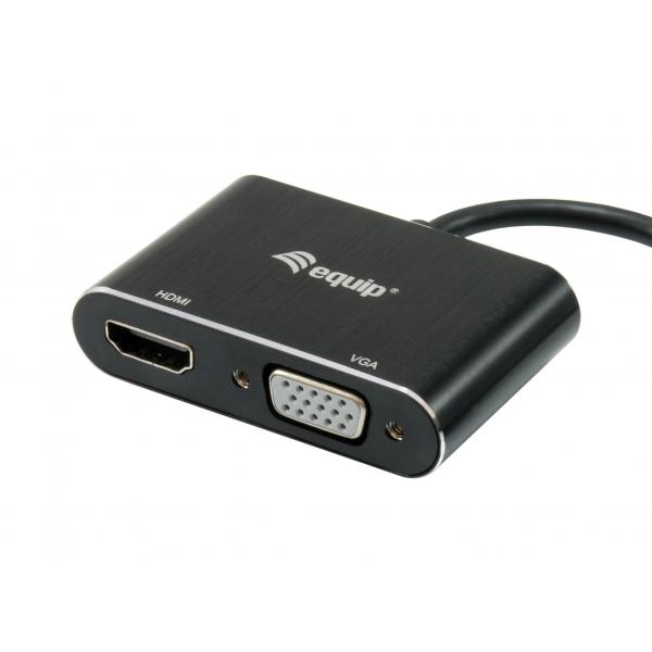 Equip 133386 USB 3.0 to HDMI/VGA (HD15) Adapter, 3.2 Gen 1, USB Type-A, HDMI output, 1920 x 1080p 2 Equip 133386 USB 3.0 to HDMI/VGA (HD15) Adapter, 3.2 Gen 1, USB Type-A, HDMI output, 1920 x 1080p - Afbeelding 2