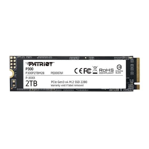 Patriot P300P2TBM28 P300 SSD, 2TB, M.2 2280, PCIe 3x4, NAND, HMB Cache, 2100/1650 MB/s, 290K IOPS 1 Patriot P300P2TBM28 P300 SSD, 2TB, M.2 2280, PCIe 3x4, NAND, HMB Cache, 2100/1650 MB/s, 290K IOPS