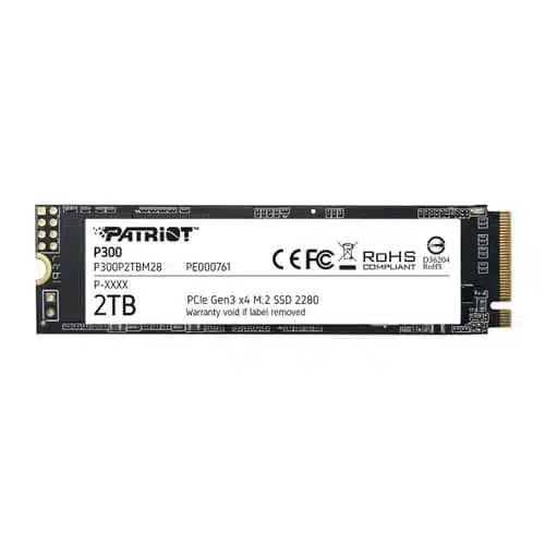 Patriot P300P2TBM28 P300 SSD, 2TB, M.2 2280, PCIe 3x4, NAND, HMB Cache, 2100/1650 MB/s, 290K IOPS 1 Patriot P300P2TBM28 P300 SSD, 2TB, M.2 2280, PCIe 3x4, NAND, HMB Cache, 2100/1650 MB/s, 290K IOPS