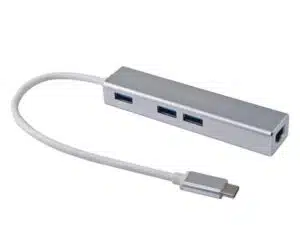 Equip 13348107101 USB-C to 3-port USB 3.0 Hubs with Gigabit adapter, USB 3.2 Gen 1, USB Type-A, WLAN