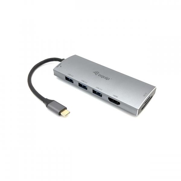 Equip 13348207101 USB-C 7 in 1 Multifunctional Adapter, USB 3.2 Gen 1 Type-C, 100 W, SD, 4K UHD 1 Equip 13348207101 USB-C 7 in 1 Multifunctional Adapter, USB 3.2 Gen 1 Type-C, 100 W, SD, 4K UHD