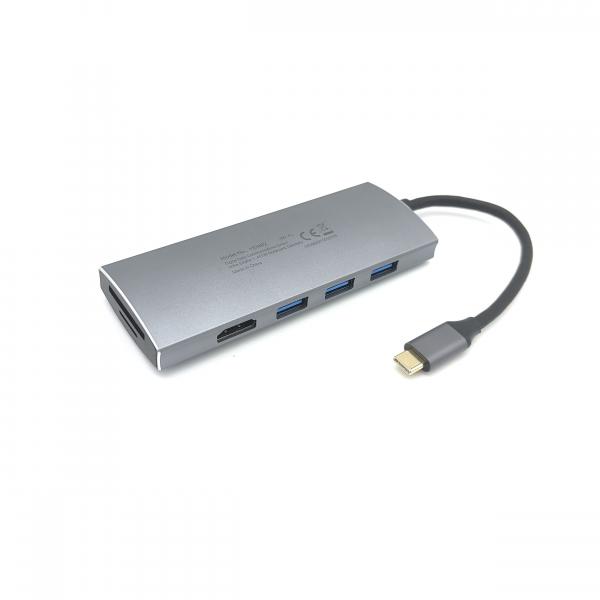 Equip 13348207101 USB-C 7 in 1 Multifunctional Adapter, USB 3.2 Gen 1 Type-C, 100 W, SD, 4K UHD 2 Equip 13348207101 USB-C 7 in 1 Multifunctional Adapter, USB 3.2 Gen 1 Type-C, 100 W, SD, 4K UHD - Afbeelding 2