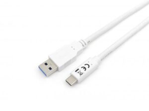 Equip 12836307101 USB 3.2 Gen 1 Type-C to A Cable, M/M, 1 m, USB A, USB C, USB 3.2 Gen 1, White