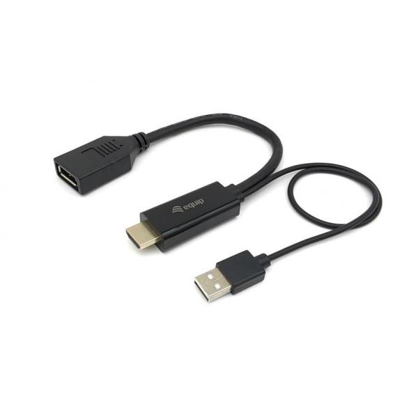 Equip 11903907101 HDMI to DisplayPort Adapter, 0.15 m, HDMI Type A, DisplayPort, M/M, Straight 1 Equip 11903907101 HDMI to DisplayPort Adapter, 0.15 m, HDMI Type A, DisplayPort, M/M, Straight