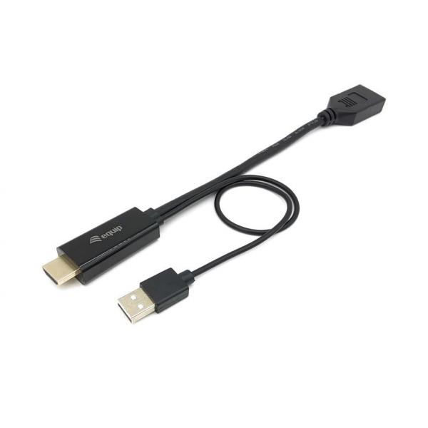Equip 11903907101 HDMI to DisplayPort Adapter, 0.15 m, HDMI Type A, DisplayPort, M/M, Straight 2 Equip 11903907101 HDMI to DisplayPort Adapter, 0.15 m, HDMI Type A, DisplayPort, M/M, Straight - Afbeelding 2