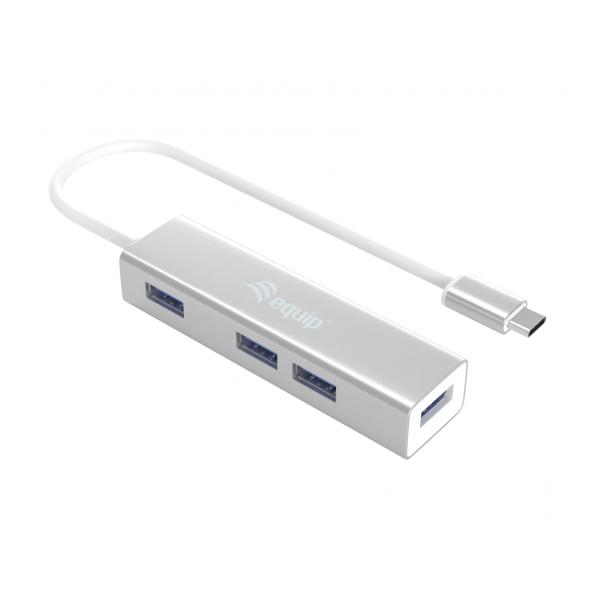 Equip 12895807101 USB-C to 4-port USB 3.0 Hubs, USB 3.2 Gen 1, USB Type-C, USB Type-A, 5000 Mbit/s 2 Equip 12895807101 USB-C to 4-port USB 3.0 Hubs, USB 3.2 Gen 1, USB Type-C, USB Type-A, 5000 Mbit/s - Afbeelding 2