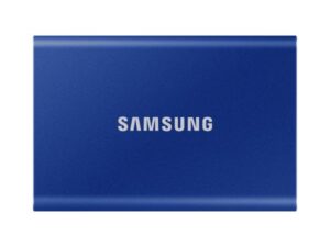 Samsung MU-PC1T0H/WW T7 Portable SSD, 1 TB, USB Type-C, 3.2 Gen 2 (3.1 Gen 2) 1050 MB/s, Blue