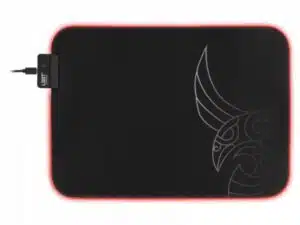 L33T Gaming 160405 Karlvagn RGB Gaming mousepad, Medium-size, Fast surface. 355 x 255 x 3 mm, Black